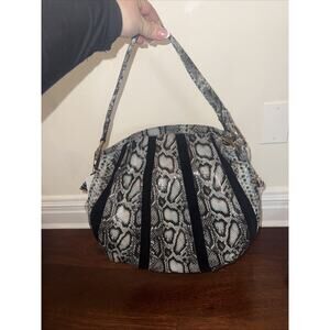 Aimee Kestenberg "Tuscany" Pebble Leather & Suede Hobo in SOFT GREY COBRA $244